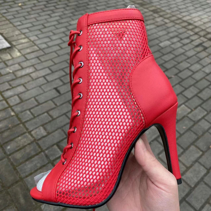 Talons Hauts Sandales Creuses Maille