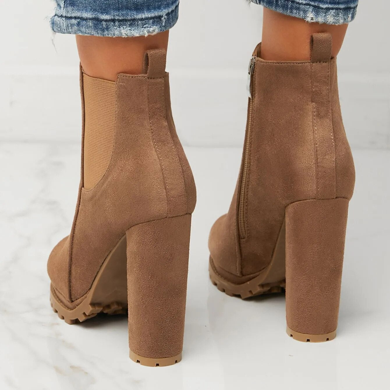 Botte CHELSEA à talon plate-forme chic
