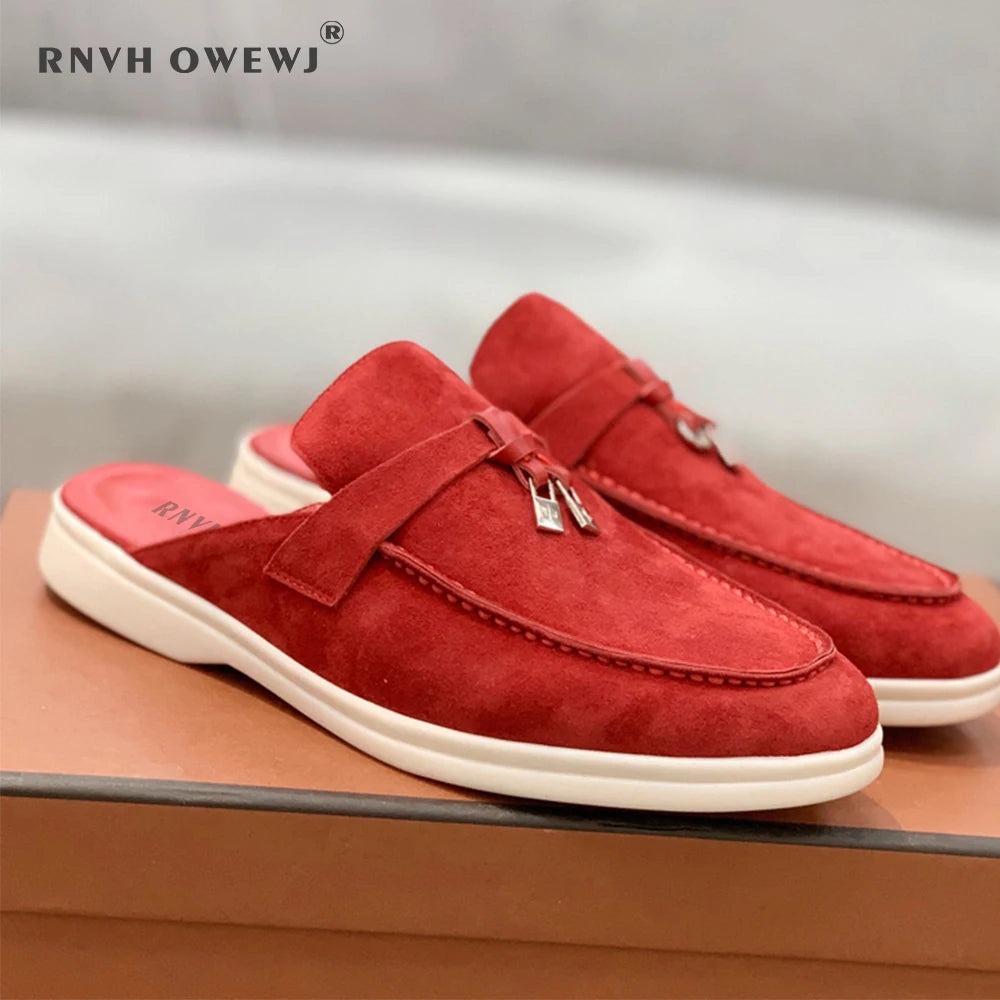 Mocassins en daim et cuir pour femmes