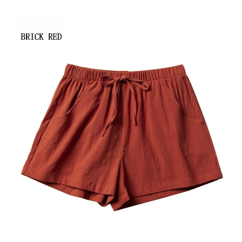 Short en lin décontracté