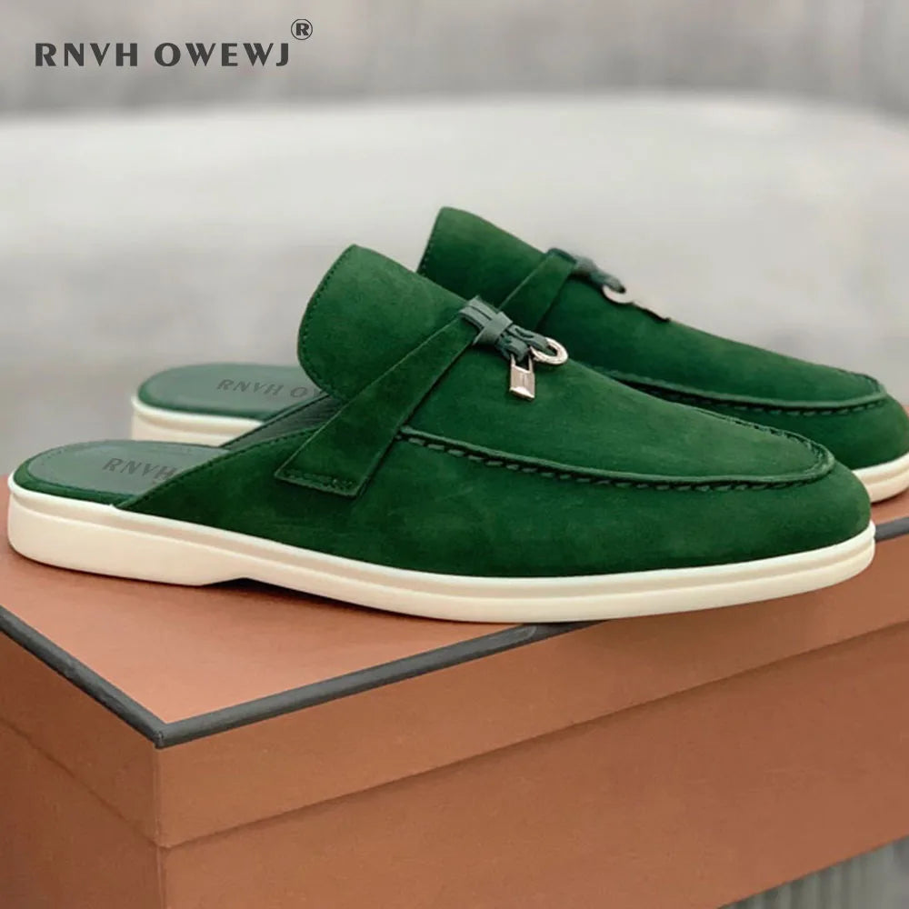 Mocassins en daim et cuir pour femmes