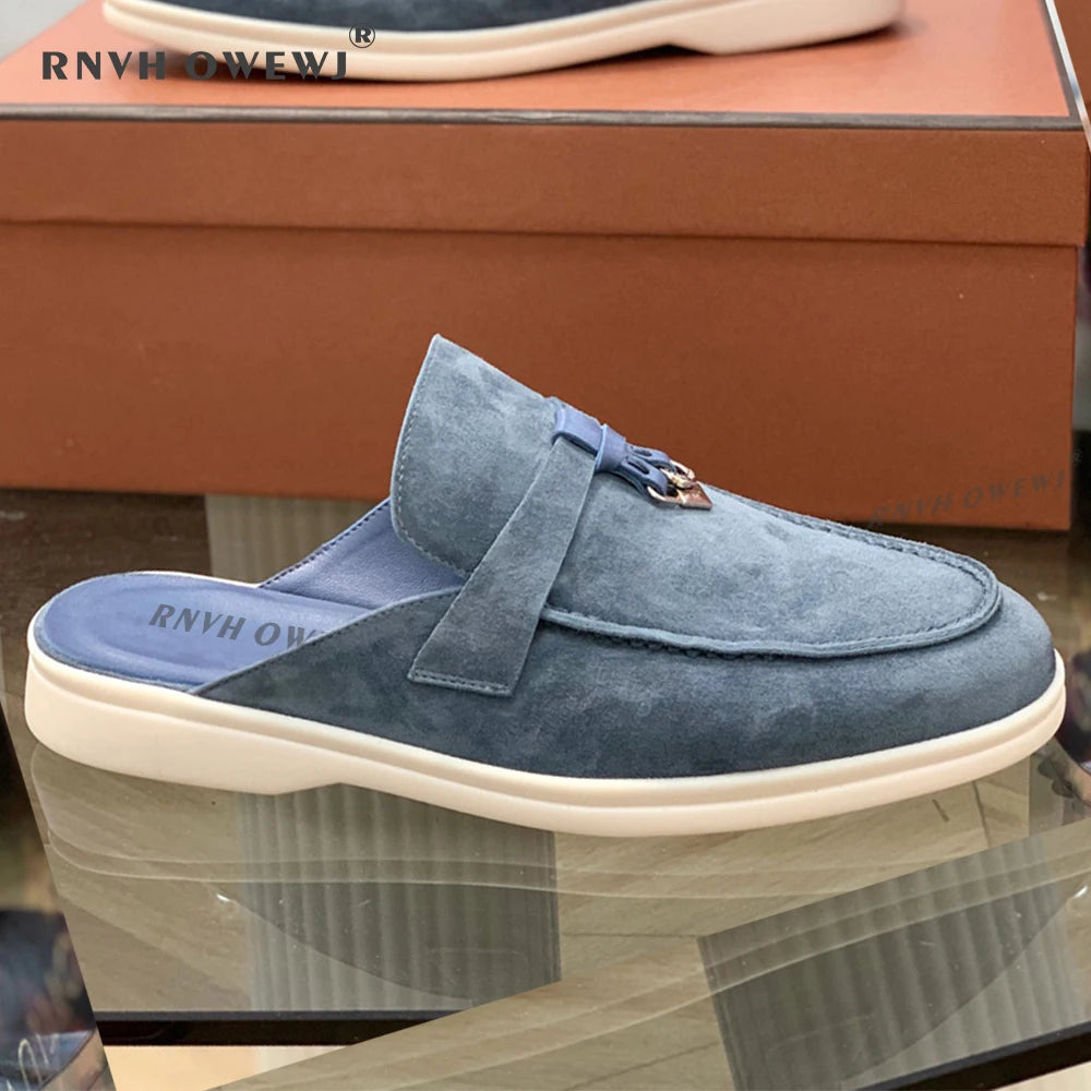 Mocassins en daim et cuir pour femmes
