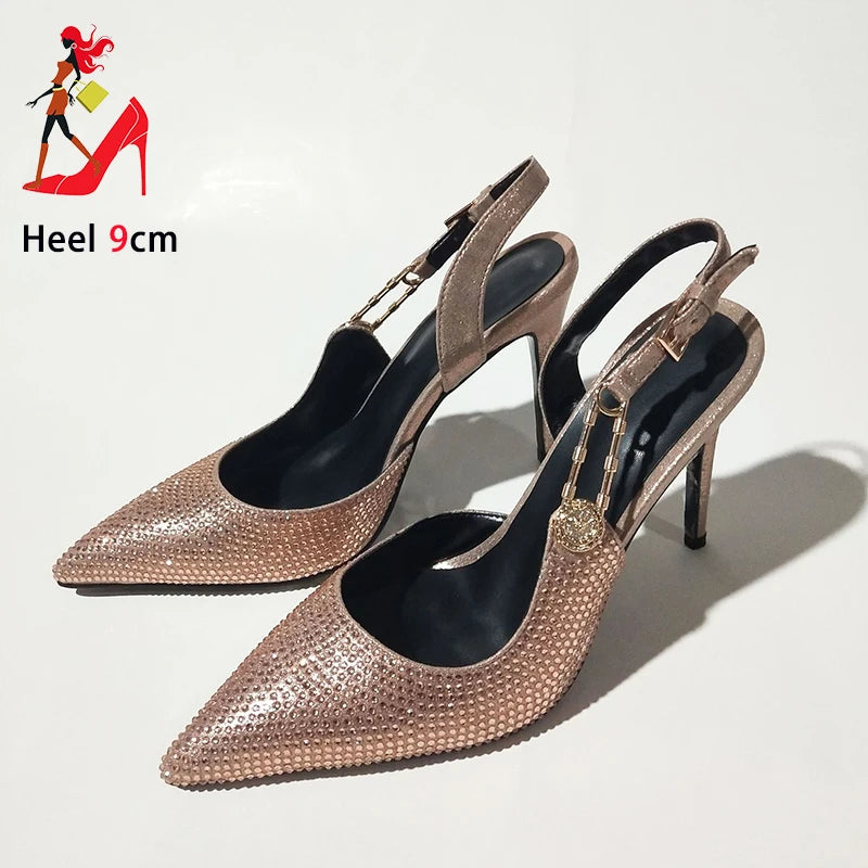 Escarpins à strass et paillettes