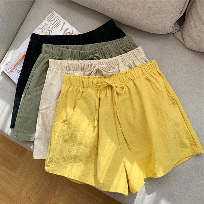 Short en lin décontracté