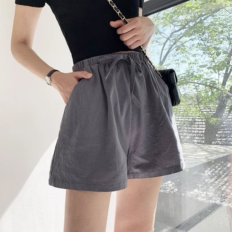 Short en lin décontracté