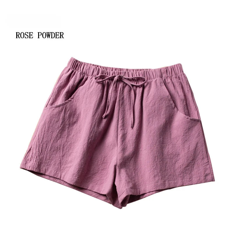 Short en lin décontracté