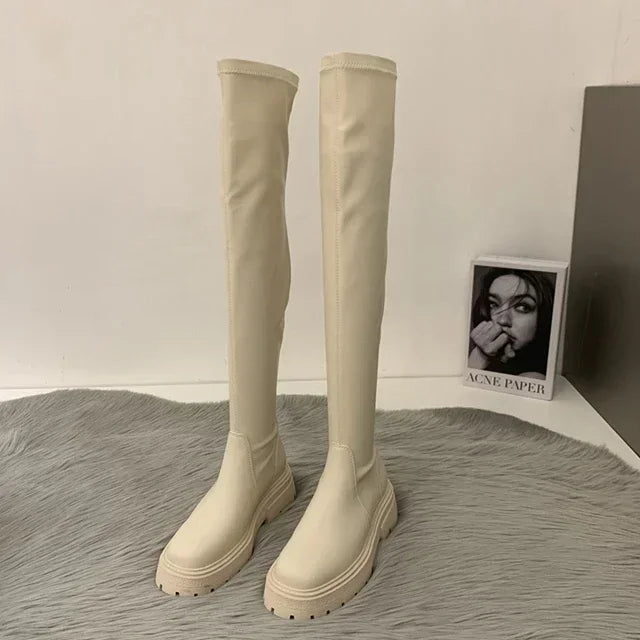 cuissardes talons compensées