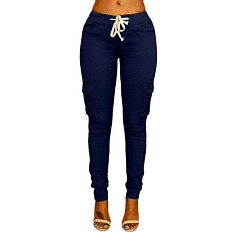 Pantalon blanc Joggers Taille Haute