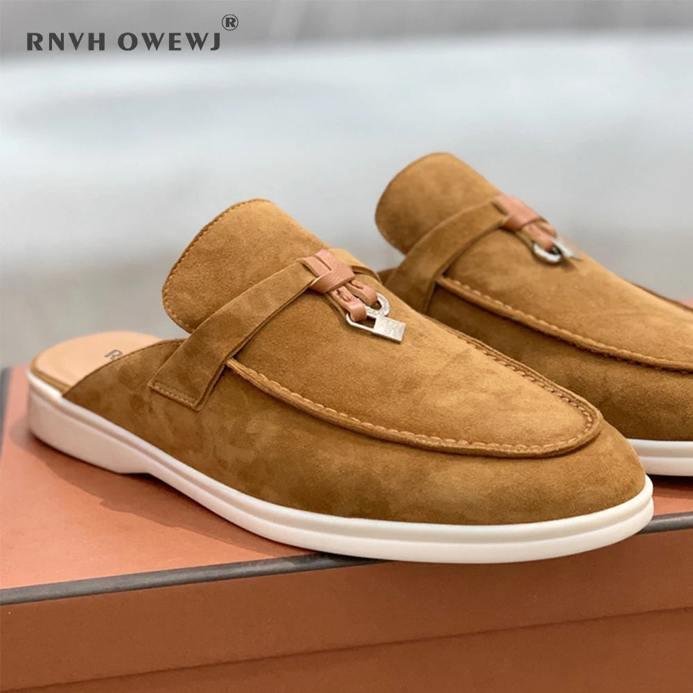 Mocassins en daim et cuir pour femmes