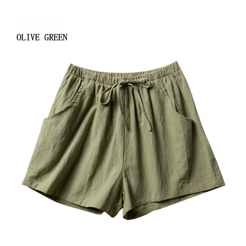 Short en lin décontracté