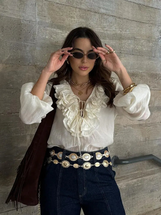 Blouse légère manches longues