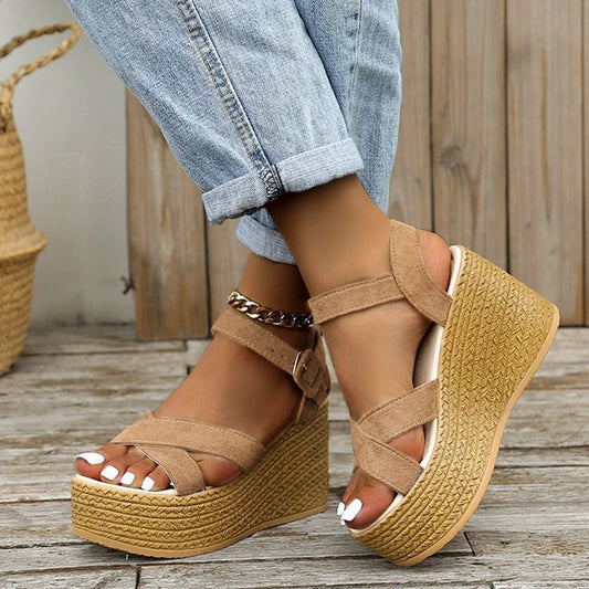 Sandales compensées sexy