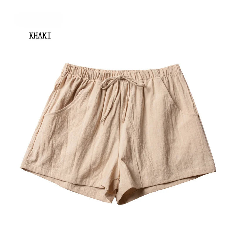 Short en lin décontracté