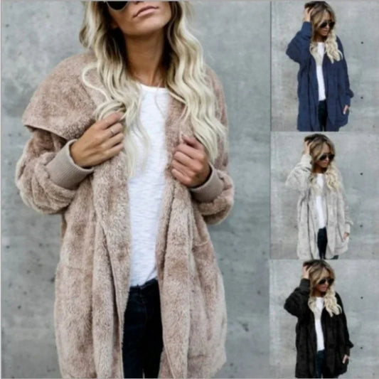 Veste cardigan longue a capuche