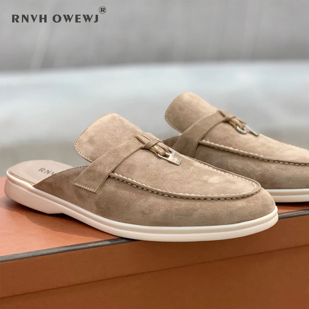 Mocassins en daim et cuir pour femmes
