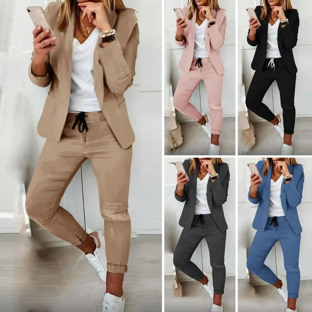 Ensemble deux pièces blazer et pantalon chic