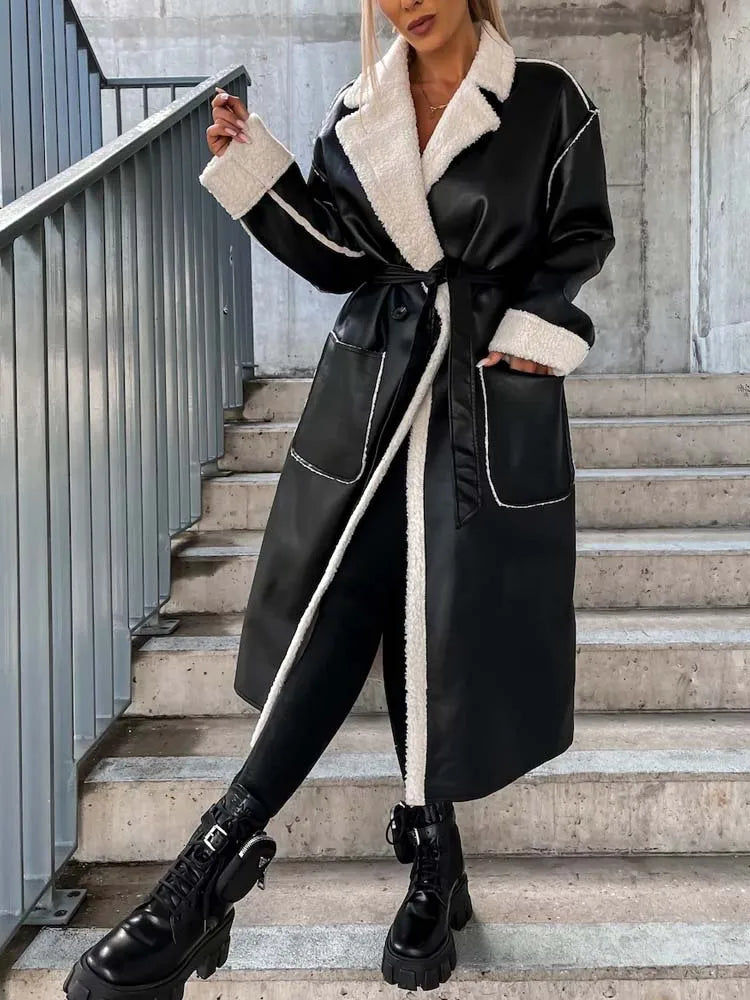 Long Manteau molletonné