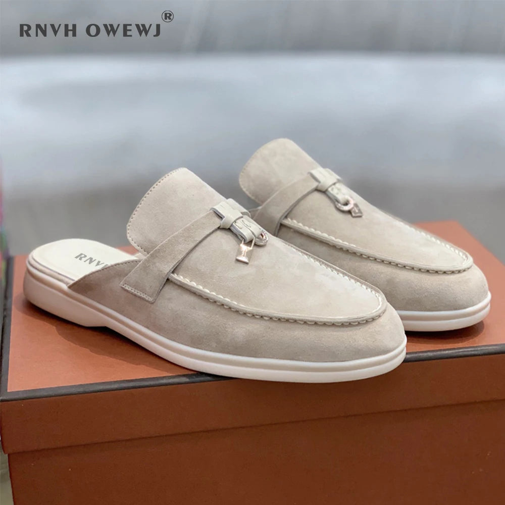 Mocassins en daim et cuir pour femmes
