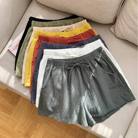 Short en lin décontracté