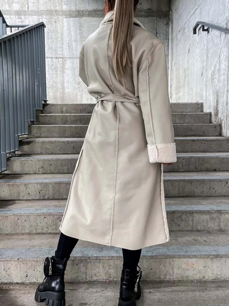 Long Manteau molletonné