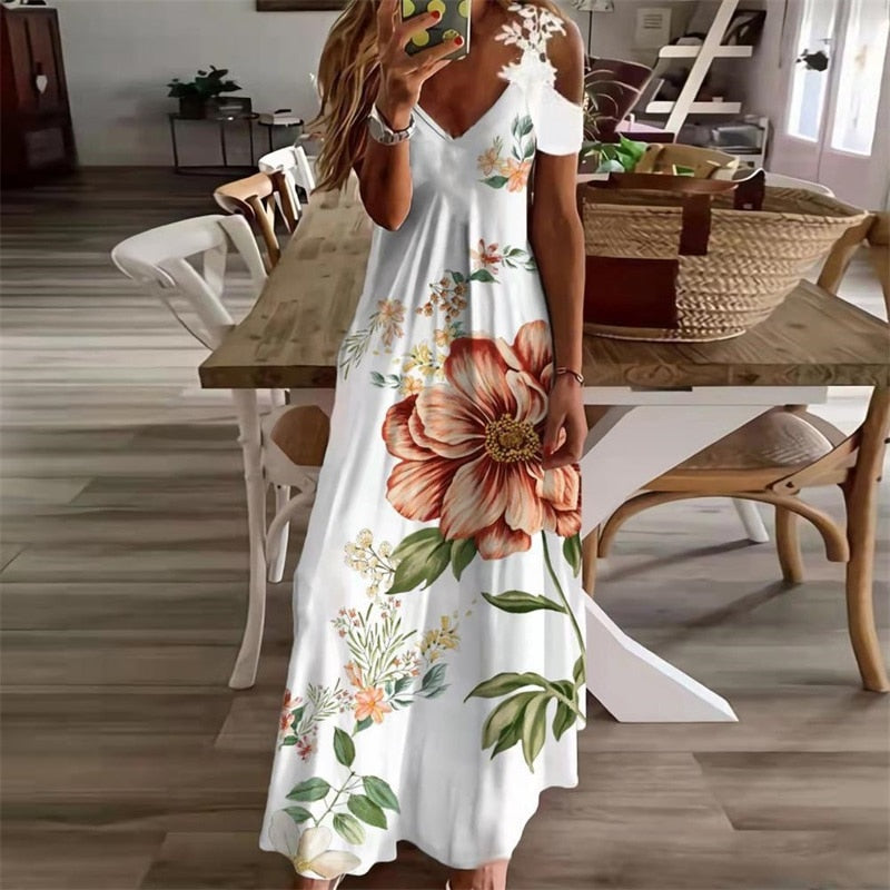 Robe Décontractée à Imprimé floral