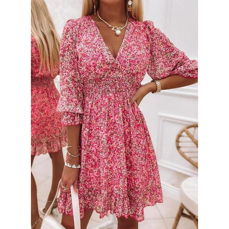 Élégante robe Floral Imprimé